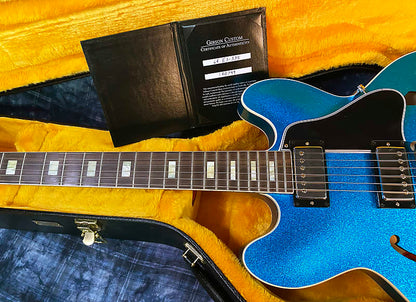 NEW! 2024 Gibson Custom Shop 1964 ES-335 VOS Reissue - Blue Sparkle - Authorized Dealer - 8.2 lbs - G03888