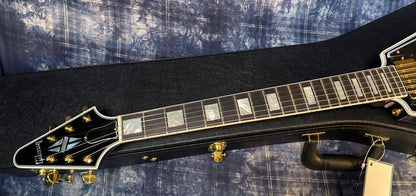 NEW! 2024 Gibson Custom Shop Flying V Custom - Ebony Sparkle - Ebony Board - Authorized Dealer - Ultra RARE! Dealer Select - Only 6.85 lbs - G04163