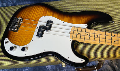 MINTY! 2012 Fender American Select Precision Bass - Flamed Maple Top - From our Vintage Vault - 8.4lbs - Serial #US12182168