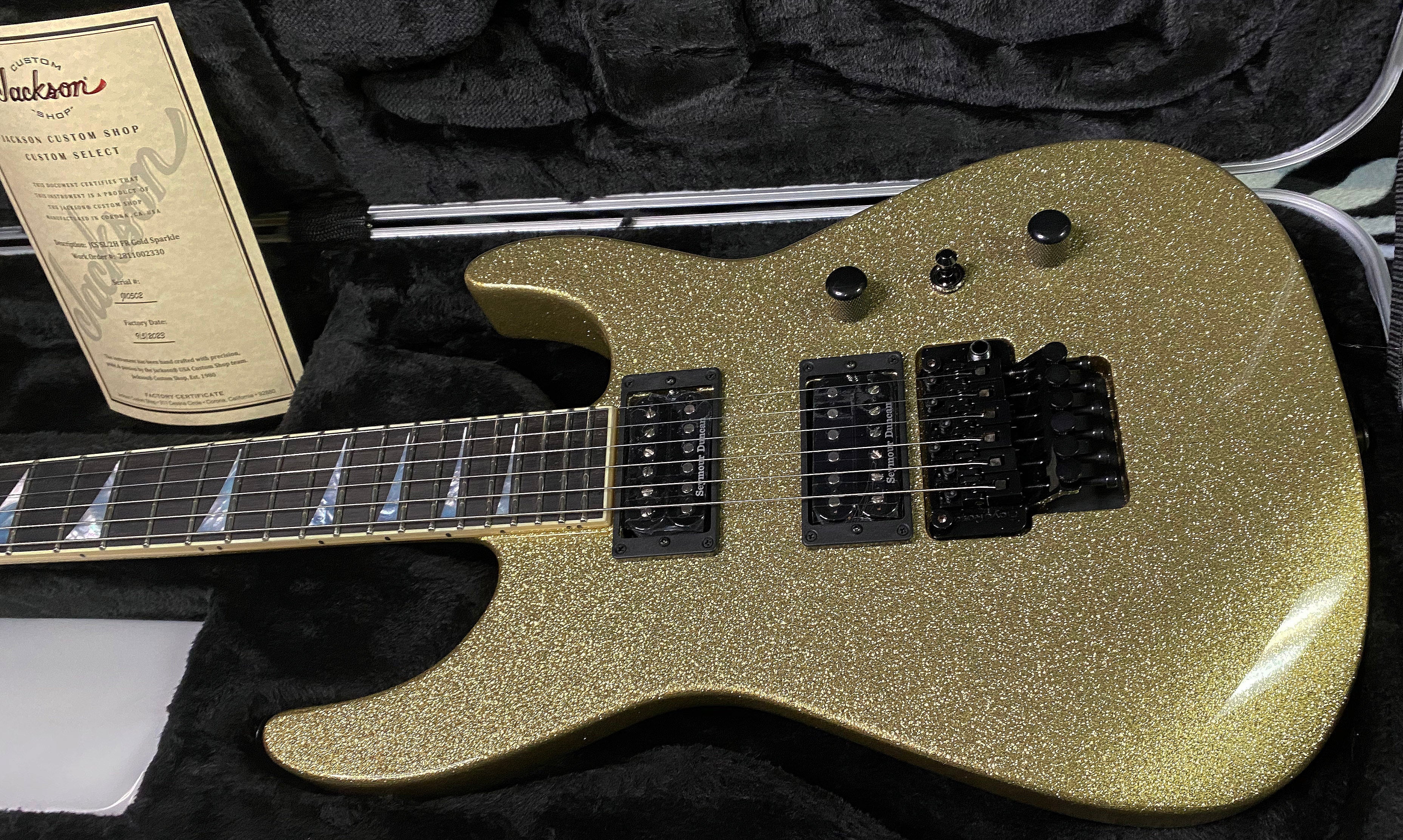 NEW! 2023 Jackson Custom Shop SL2H Soloist - Gold Sparkle - 8.5 lbs - Authorized Dealer - Super RARE! G01338