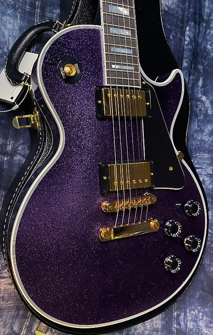 NEW! 2024 Gibson Dealer Select Custom Shop Les Paul Custom Purple Sparkle - Authorized Dealer - 10.5 lbs of TONE! G03947