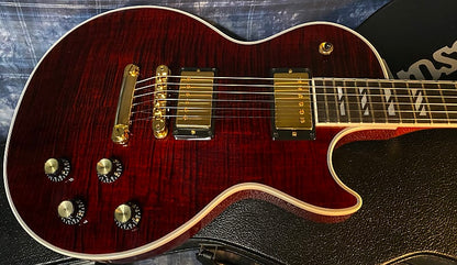 NEW ! 2024 Gibson Les Paul Supreme - Killer Tight Curly Flame Top! Wine Red - Authorized Dealer - Only 8.2lbs - G03792