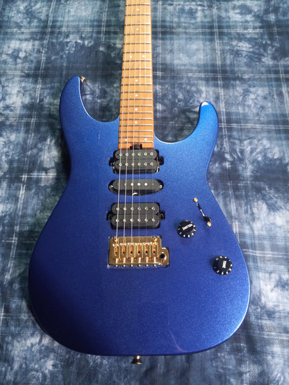 MINT!! Charvel Pro-Mod DK24 HSH 2PT CM Caramelized Maple Neck Mystic Blue 7.4lbs! / Authorized Dealer SAVE