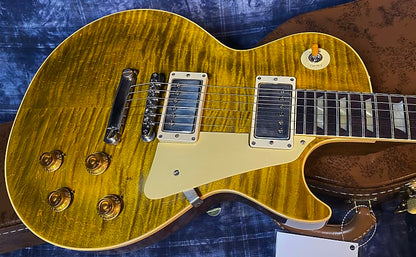 NEW ! 2024 Gibson Custom Shop Dealer Select '59 Les Paul Standard Reissue - Yellow Tiger - Monster Hand Picked Top - 8.8lbs - Authorized Dealer - G03721