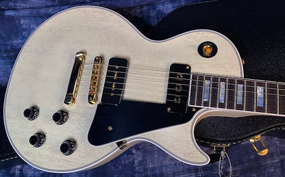 NEW ! 2024 Gibson Custom Shop Historic 2-Pickup '54 Les Paul Custom Reissue Dealer Select - P-90's Staple Pick-Up - TV White - VOS - Authorized Dealer - Only 9 lbs - Limited Edition - G03845