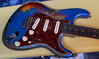 NEW ! 2024 Fender Stratocaster Limited Edition Winter CS Event Baked '60 Super Heavy Relic - Lake Placid Blue Over Sunburst - Authorized Dealer - 7.5lbs - G03929