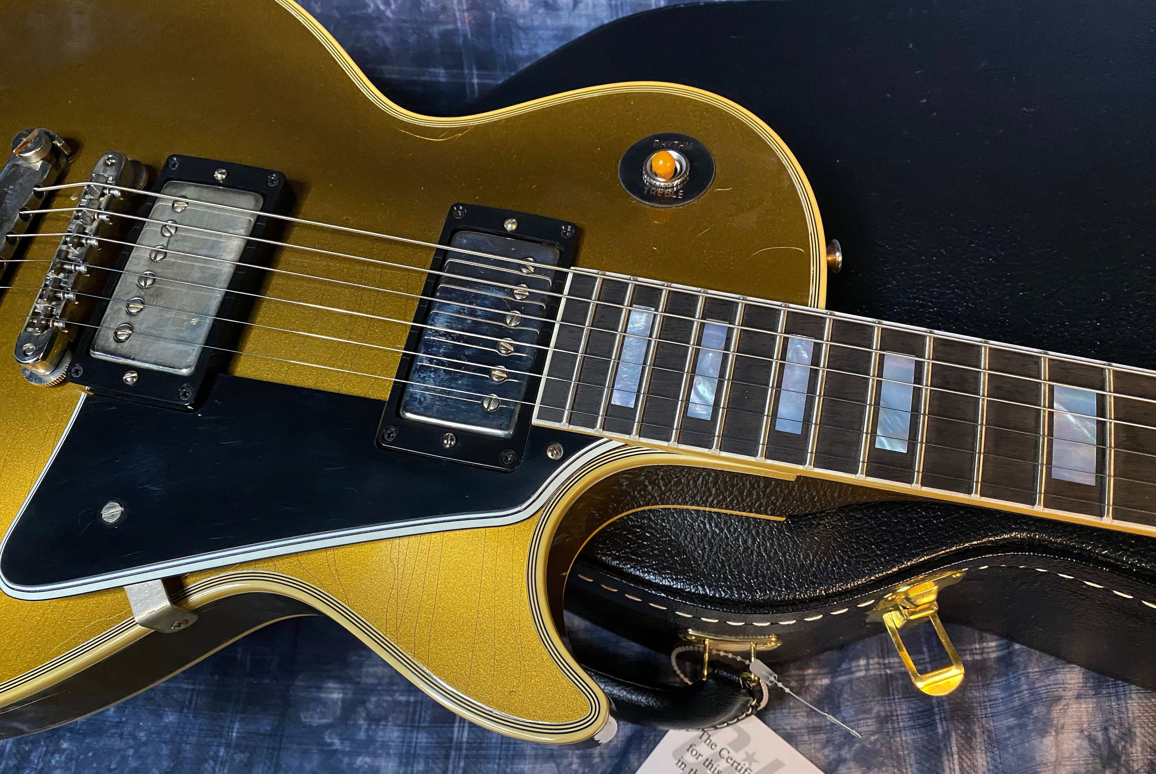 NEW! 2024 Gibson Les Paul Custom 57 Murphy Lab Ultra Light Aged Custom Shop - Bizarre Guitar 50th Anniversary Model - Only 8.9 lbs - All Double Gold - Authorized Dealer - G04226