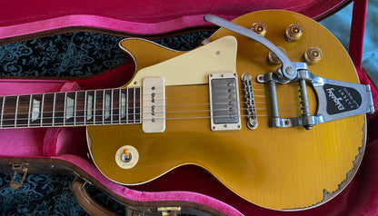 NEW OLD STOCK 2022 Gibson Custom Shop Sergio Vallín 1955 Les Paul MANA Goldtop - Ultra Rare! 9.2lbs - Authorized Dealer