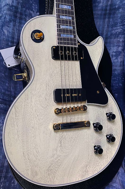 NEW ! 2024 Gibson Custom Shop Historic 2-Pickup '54 Les Paul Custom Reissue Dealer Select - P-90's Staple Pick-Up - TV White - VOS - Authorized Dealer - Only 9.1 lbs - Limited Edition - G03865