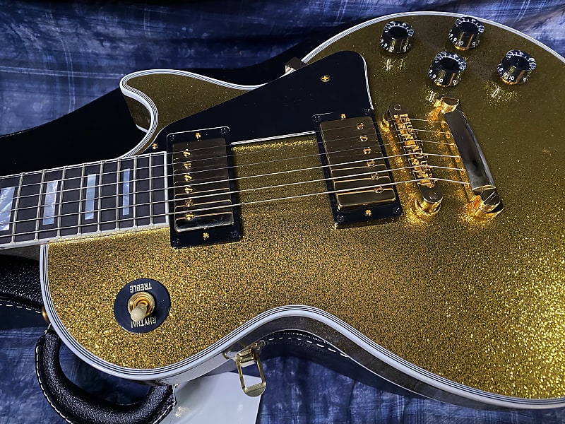 NEW ! 2024 Gibson Special Order Custom Shop Les Paul Custom Dealer Select - Gold Sparkle - Authorized Dealer - 10.4 lbs - G03869