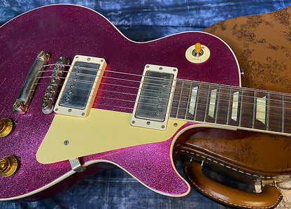 NEW! 2024 Gibson Custom Shop Dealer Select Murphy Lab '57 Les Paul Pink Sparkle Ultra Light Aged - Authorized Dealer - 8.9 lbs - G03940