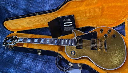 NEW ! 2024 Gibson Special Order Custom Shop Les Paul Custom Dealer Select - Gold Sparkle - Authorized Dealer - 10.4 lbs - G03869