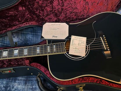 NEW ! 2024 Gibson Acoustic Hummingbird Custom Acoustic-Electric Guitar - Ebony - Authorized Dealer - 5lbs - G03745