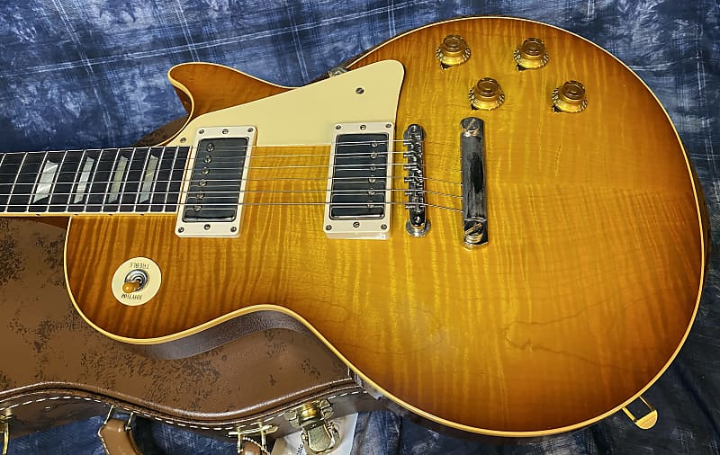 NEW! 2024 Gibson Custom Shop 1959 Les Paul - Golden Poppy - Authorized Dealer - Hand Picked Curly Flame Top VOS - 8.7 lbs - G04152