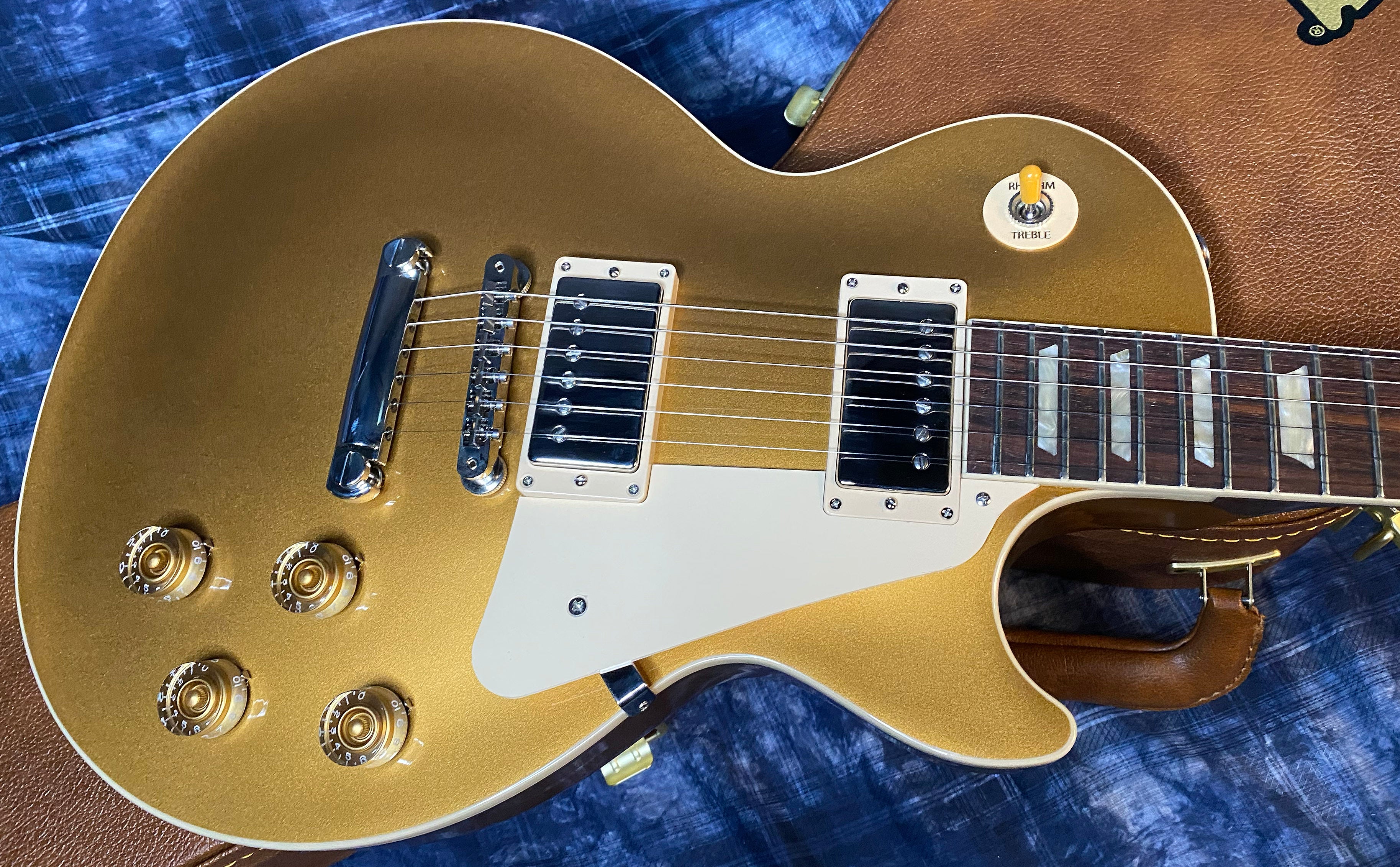 NEW ! 2024 Gibson Les Paul 50's Standard Bizarre Guitar 50th Anniversary Limited Edition All Gold Top, Back & Neck - Upgraded 57 Classic Pick-Ups - Speed Knobs - Titanium Saddles - Authorized Dealer - G03505 - Only 9.4 lbs