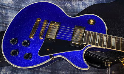 NEW ! 2024 Gibson Special Order Custom Shop Les Paul Custom Dealer Select - Dark Blue Sparkle - Authorized Dealer - 10.2 lbs - G03864