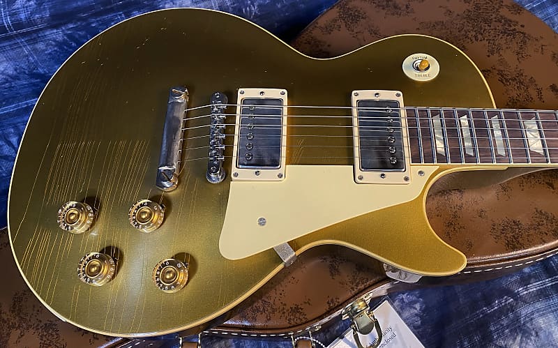 NEW ! 2024 Gibson Custom Shop Murphy Lab '57 Les Paul - All Double Gold - Ultra Light Aged - Bizarre Guitar 50th Anniversary Limited Edition - Authorized Dealer - 8.65lbs - G03574