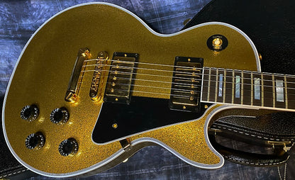 NEW! 2024 Gibson Dealer Select Custom Ordered Custom Shop Les Paul Custom - Large Flake Gold Sparkle - Authorized Dealer - 10.1 lbs - G03861