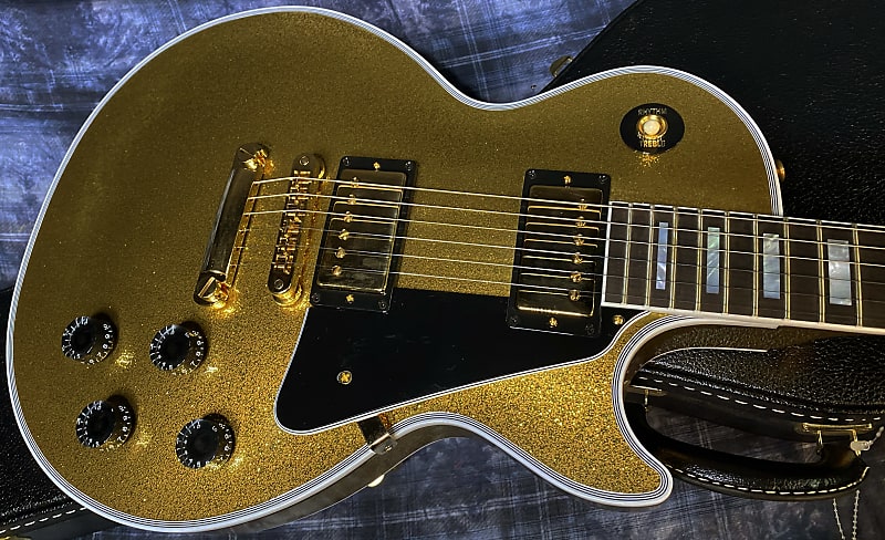 NEW! 2024 Gibson Dealer Select Custom Ordered Custom Shop Les Paul Custom - Large Flake Gold Sparkle - Authorized Dealer - 10.1 lbs - G03861