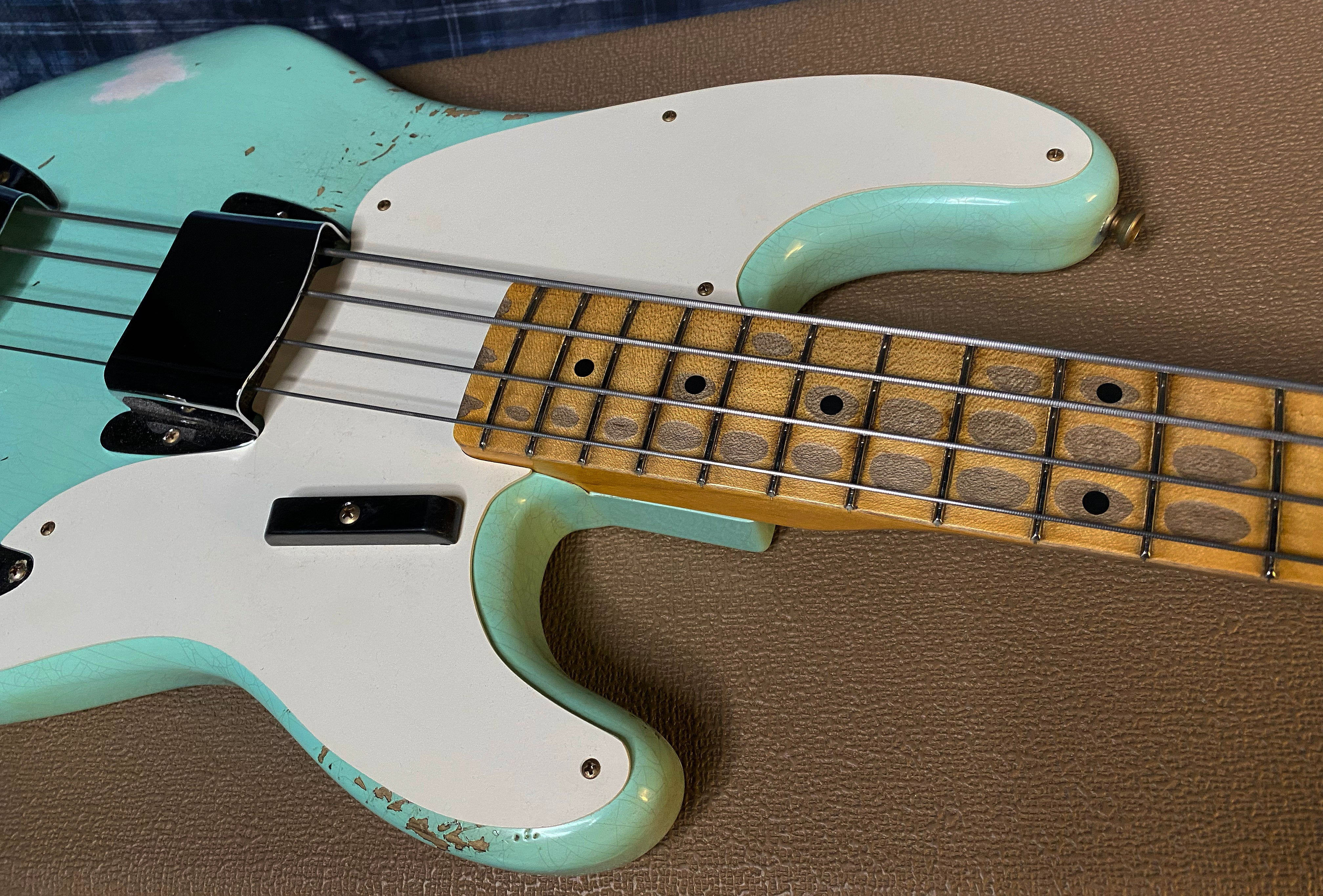 NEW!! 2024 Fender Custom Shop '55 Precision Bass Relic - Surf Green - 8.6 lbs Authorized Dealer! G03363