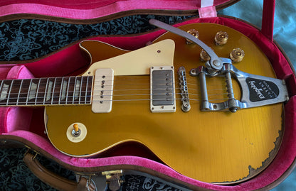 NEW OLD STOCK 2022 Gibson Custom Shop Sergio Vallín 1955 Les Paul MANA Goldtop - Ultra Rare! 9.2lbs - Authorized Dealer