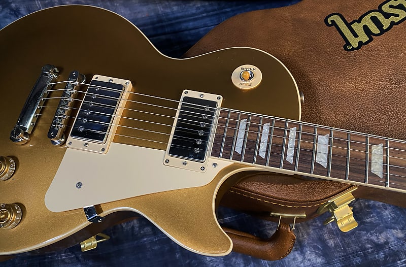 NEW ! 2024 Gibson Les Paul 50's Standard Bizarre Guitar 50th Anniversary Limited Edition All Gold Top, Back & Neck - Upgraded 57 Classic Pick-Ups - Speed Knobs - Titanium Saddles - Authorized Dealer - G03812 - 9.5 lbs