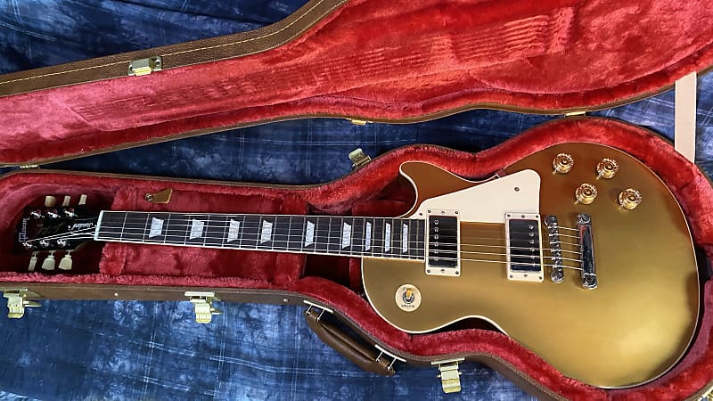 NEW ! 2024 Gibson Les Paul 50's Standard Bizarre Guitar 50th Anniversary Limited Edition All Gold Top, Back & Neck - Upgraded 57 Classic Pick-Ups - Speed Knobs - Titanium Saddles - Authorized Dealer - G03818 - 9.5 lbs