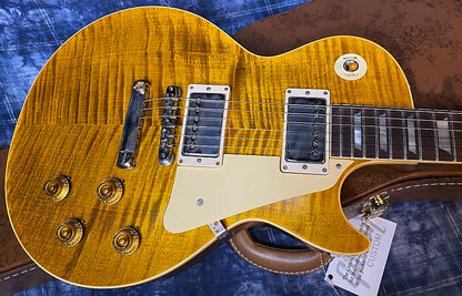 OPEN BOX - SAVE ! 2024 Gibson Custom Shop Dealer Select '59 Les Paul Standard Reissue - Yellow Tiger - Monster Hand Picked Top - 8.5 lbs - Authorized Dealer - G04176