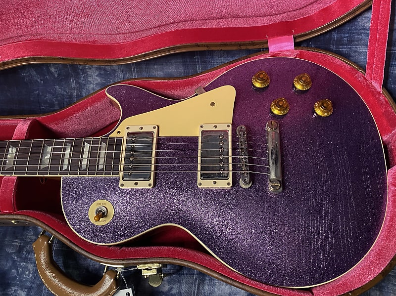 NEW! 2024 Gibson Custom Shop Dealer Select Murphy Lab '57 Les Paul - Purple Sparkle Ultra Light Aged - Authorized Dealer - 8.7 lbs - G04206