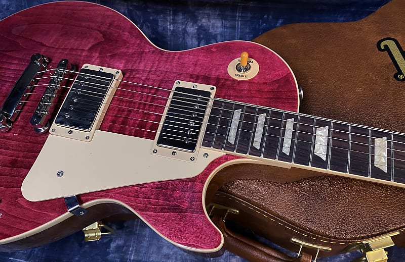 BRAND NEW ! 2024 Gibson Les Paul Standard '50s Translucent Fuchsia - Beautiful Flame Top! - 9.5 lbs - Authorized Dealer - G03763