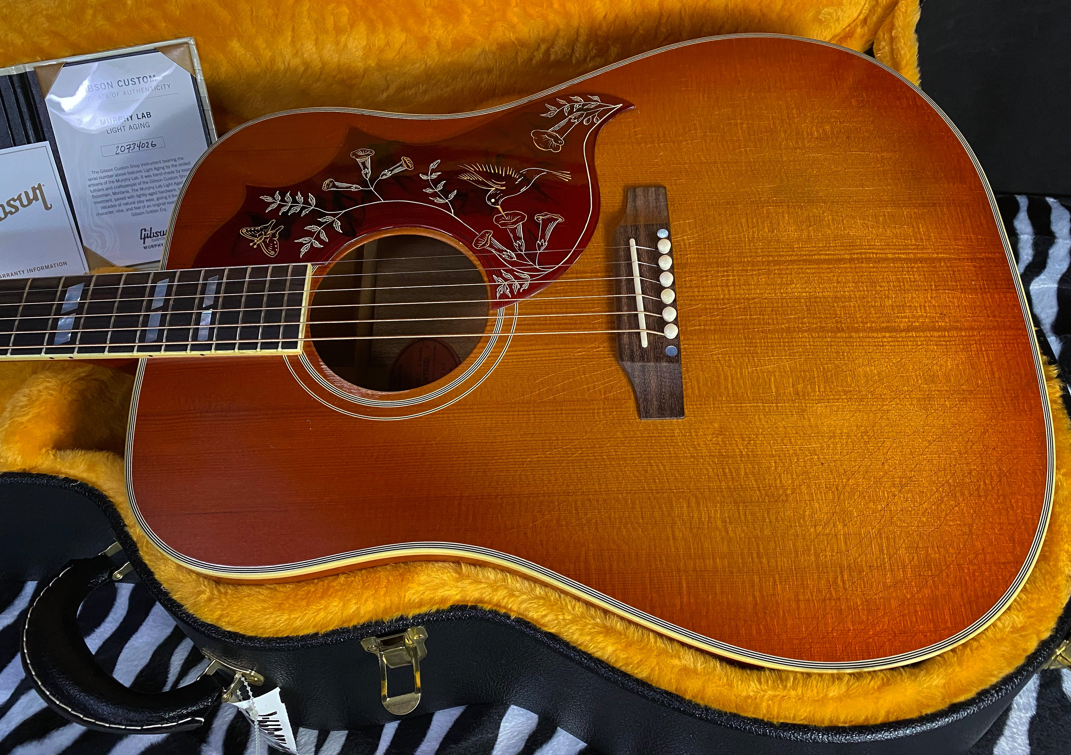 NEW! 2024 Gibson Acoustic 1960 Hummingbird Murphy Lab Light Aged Acoustic Guitar - Cherry Sunburst - Only 4.2 lbs - Authorized Dealer - In-Stock! G02641 - Hard to Find!