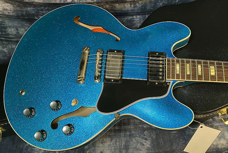 NEW! 2024 Gibson Custom Shop 1964 ES-335 VOS Reissue - Blue Sparkle - Authorized Dealer - 8.2 lbs - G03887