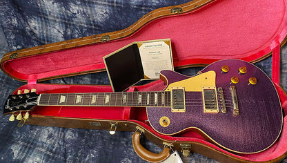 NEW! 2024 Gibson Custom Shop Dealer Select Murphy Lab '57 Les Paul - Purple Sparkle Ultra Light Aged - Authorized Dealer - 8.7 lbs - G04206