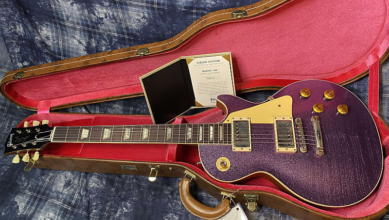 NEW! 2024 Gibson Custom Shop Dealer Select Murphy Lab '57 Les Paul - Purple Sparkle Ultra Light Aged - Authorized Dealer - 8.7 lbs - G04206