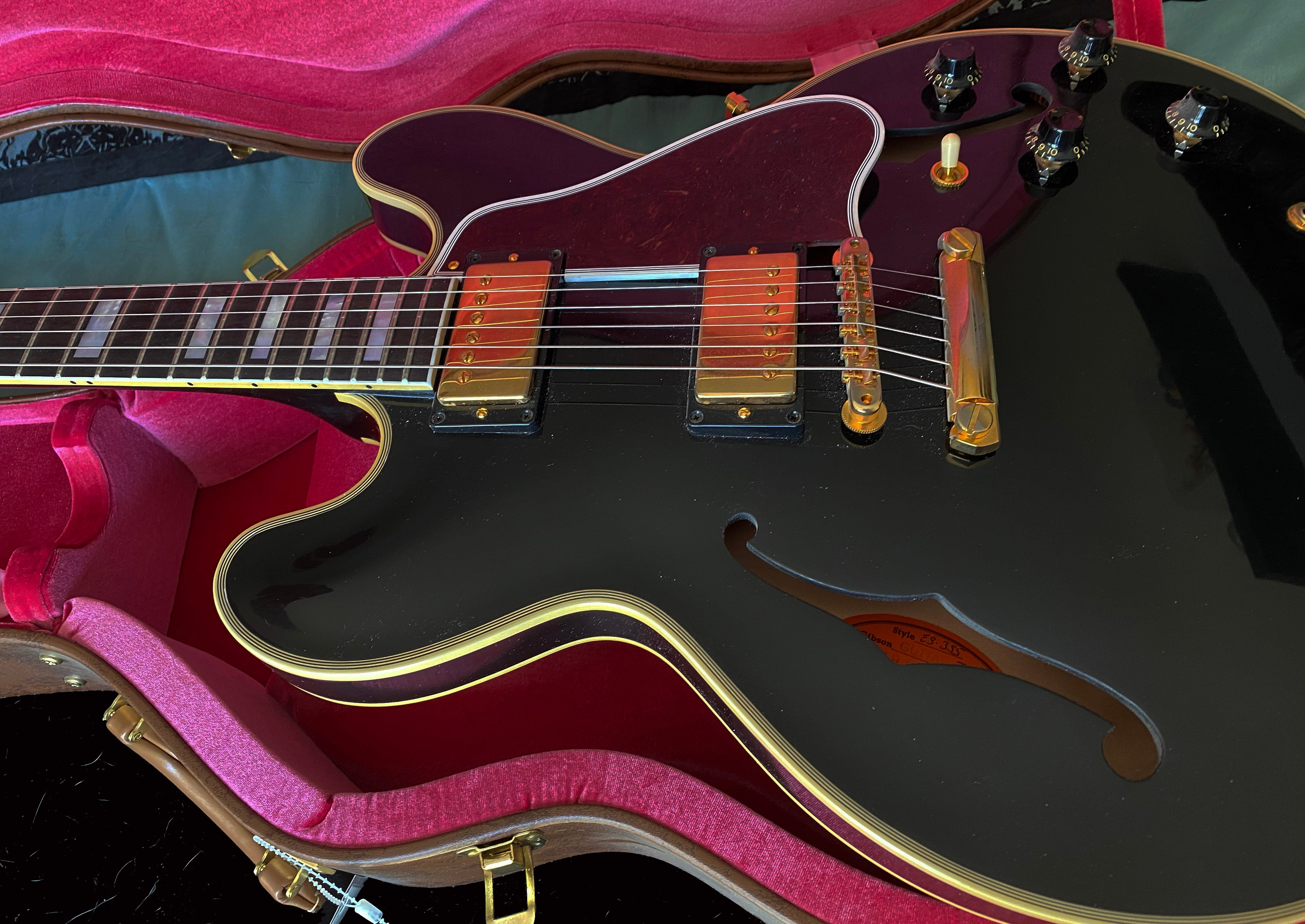 MINTY 2021 Gibson Custom Shop '59 ES-355 Reissue Stopbar - Ebony - VOS - 8.3 lbs - Authorized Dealer - Clean Demo Model