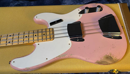 NEW!! 2024 Fender Custom Shop '55 Precision Bass Relic Shell Pink 8.9 lbs Authorized Dealer!