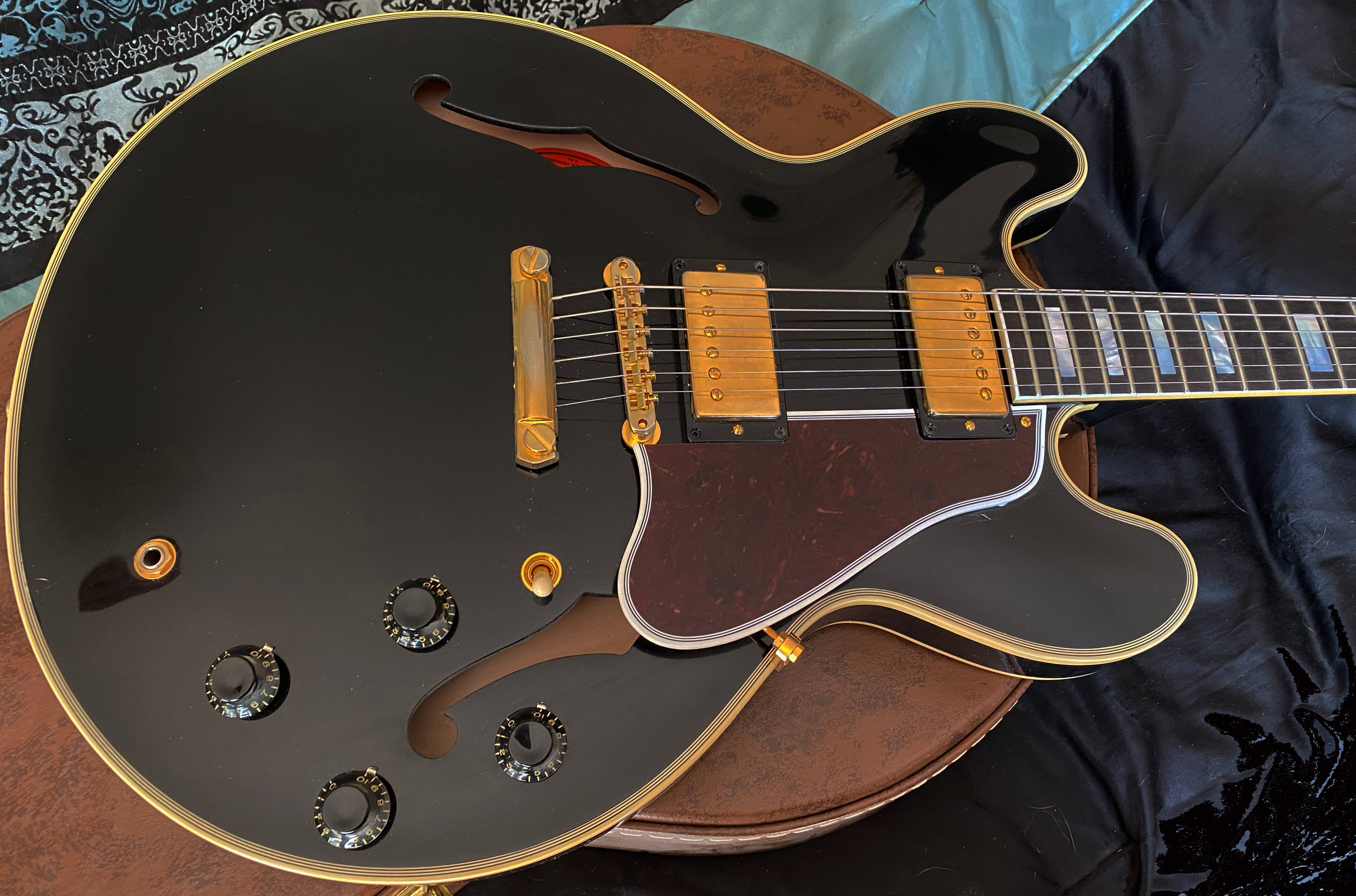 MINTY 2021 Gibson Custom Shop '59 ES-355 Reissue Stopbar - Ebony - VOS - 8.3 lbs - Authorized Dealer - Clean Demo Model