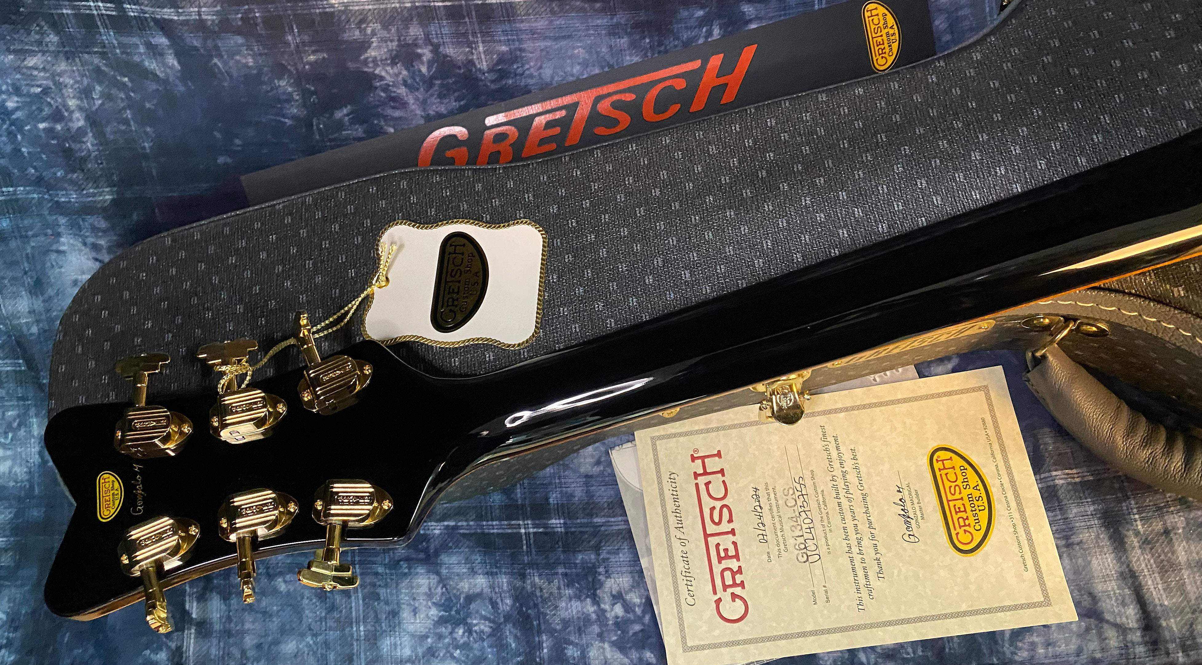 NEW! 2024 Gretsch G6134CS Penguin - Bigsby - Master Built - Gonzalo Madrigal - Gloss Black - Authorized Dealer! RARE! Weighs 8.6lbs - G03448