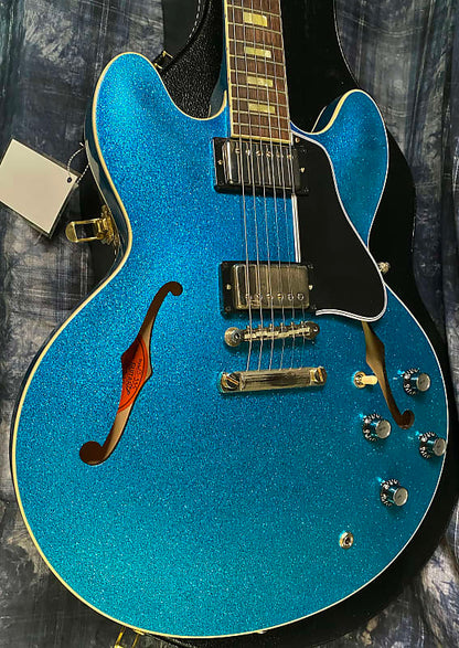 NEW! 2024 Gibson Custom Shop 1964 ES-335 VOS Reissue - Blue Sparkle - Authorized Dealer - 8.2 lbs - G03887