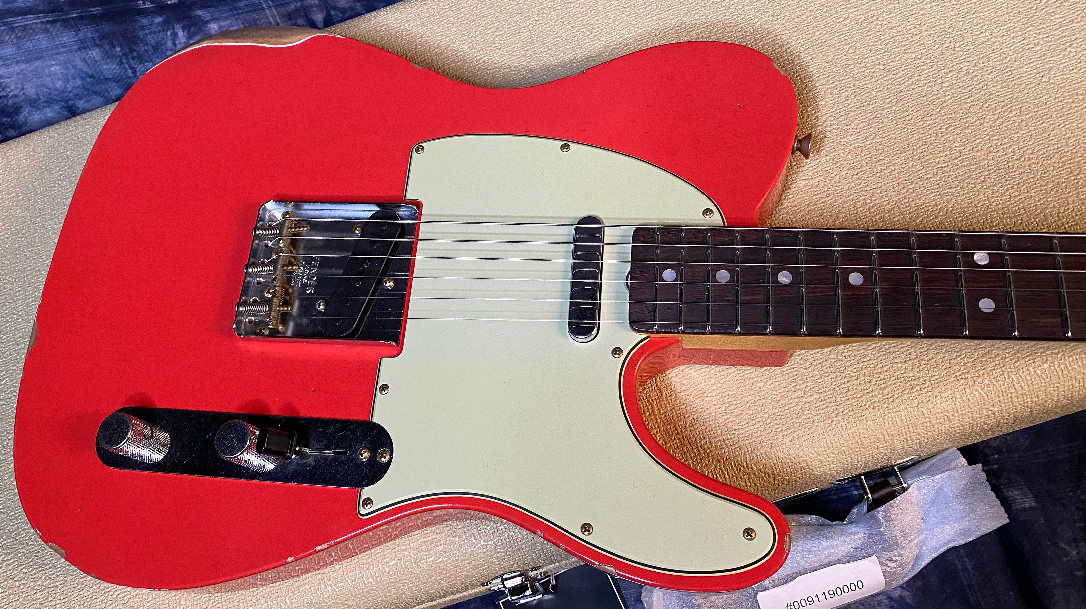 NEW ! 2024 Fender Custom Shop Limited Edition '64 Telecaster Relic Electric Guitar - Fiesta Red - Authorized Dealer - 7.4 lbs - G03537