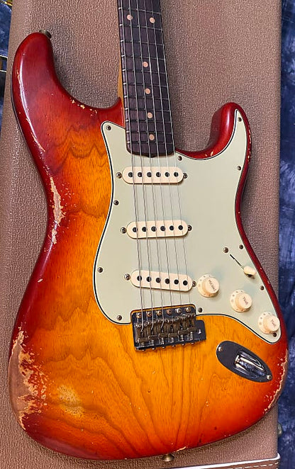 NEW ! 2024 Fender Custom Shop '62 Reissue Stratocaster Heavy Relic Limited Edition - Aged Cherry Sunburst - Authorized Dealer - 7.5lbs - G03937