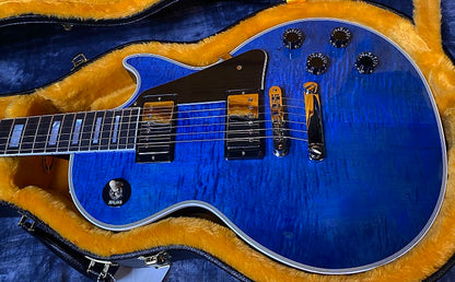 NEW! 2024 Gibson Custom Shop Les Paul Custom - Dealer Select - Authorized Dealer - Translucent Blue Monster Flame Top - Super RARE! Only 9.5 lbs - G03956