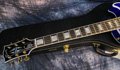 NEW ! 2024 Gibson Special Order Custom Shop Les Paul Custom Dealer Select - Dark Blue Sparkle - Authorized Dealer - Only 9.75 lbs - G03857