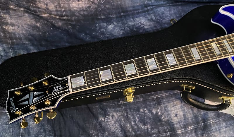 NEW ! 2024 Gibson Special Order Custom Shop Les Paul Custom Dealer Select - Dark Blue Sparkle - Authorized Dealer - Only 9.75 lbs - G03857