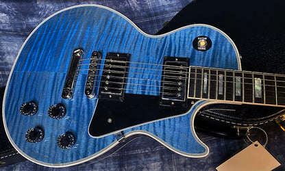 NEW! 2024 Gibson Custom Shop Les Paul Custom - Dealer Select - Authorized Dealer - Cobalt Blue Monster Flame Top - Super RARE! 9.5 lbs - G03870