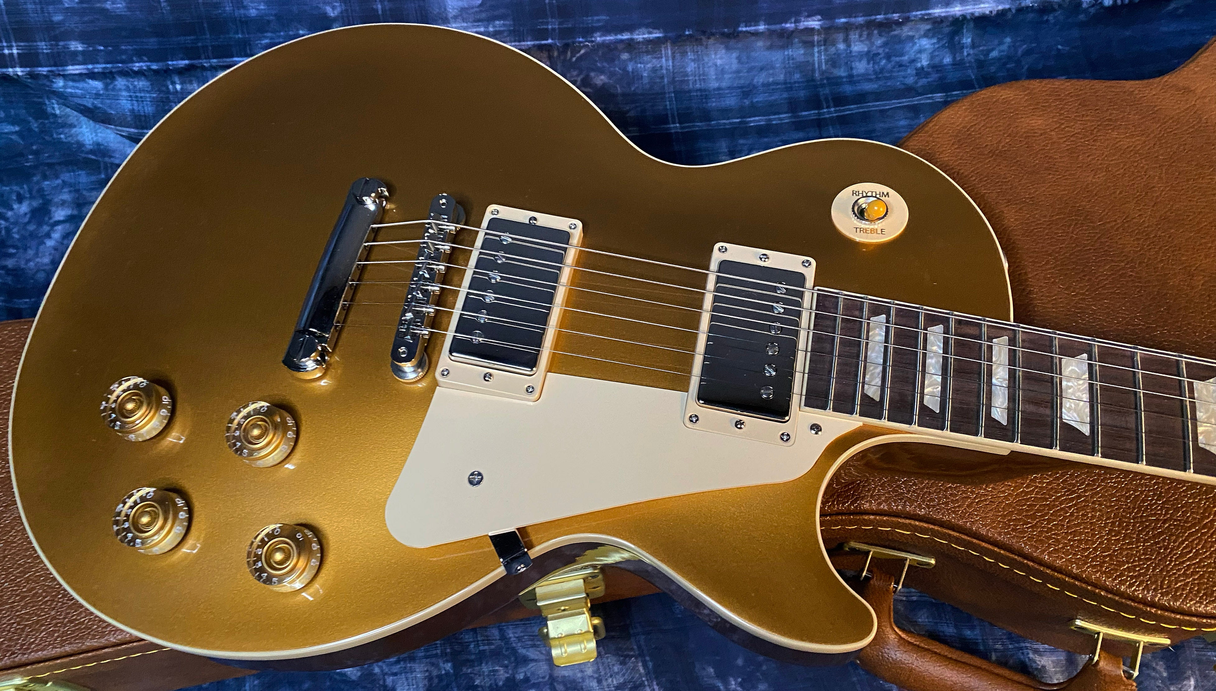 NEW ! 2024 Gibson Les Paul 50's Standard Bizarre Guitar 50th Anniversary Limited Edition All Gold Top, Back & Neck - Upgraded 57 Classic Pick-Ups - Speed Knobs - Titanium Saddles - Authorized Dealer - G03501 - Only 9.2 lbs