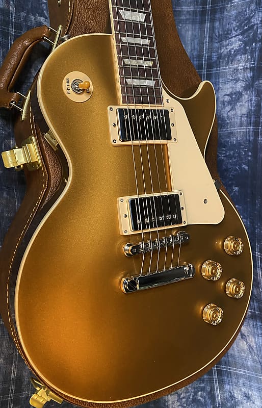 NEW ! 2024 Gibson Les Paul 50's Standard Bizarre Guitar 50th Anniversary Limited Edition All Gold Top, Back & Neck - Upgraded 57 Classic Pick-Ups - Speed Knobs - Titanium Saddles - Authorized Dealer - G03779 - 9.5 lbs!