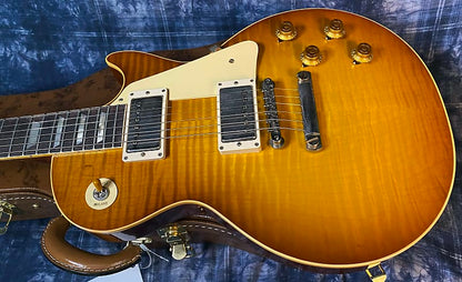 NEW! 2024 Gibson Custom Shop 1959 Les Paul - Golden Poppy - Authorized Dealer - Hand Picked Curly Flame Top VOS - 8.7 lbs - G04203