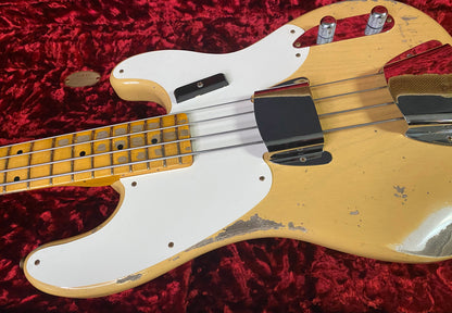 2022 Fender Custom Shop '55 Precision Bass Relic NoCaster Blonde Authorized Dealer Only 8.5lbs