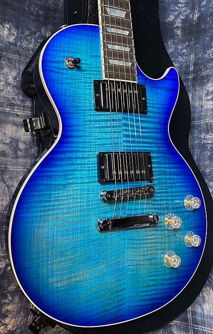 NEW ! 2024 Gibson Les Paul Modern Figured - Cobalt Burst - Beautiful Flame Top! Authorized Dealer - Only 8.25 lbs - G04121